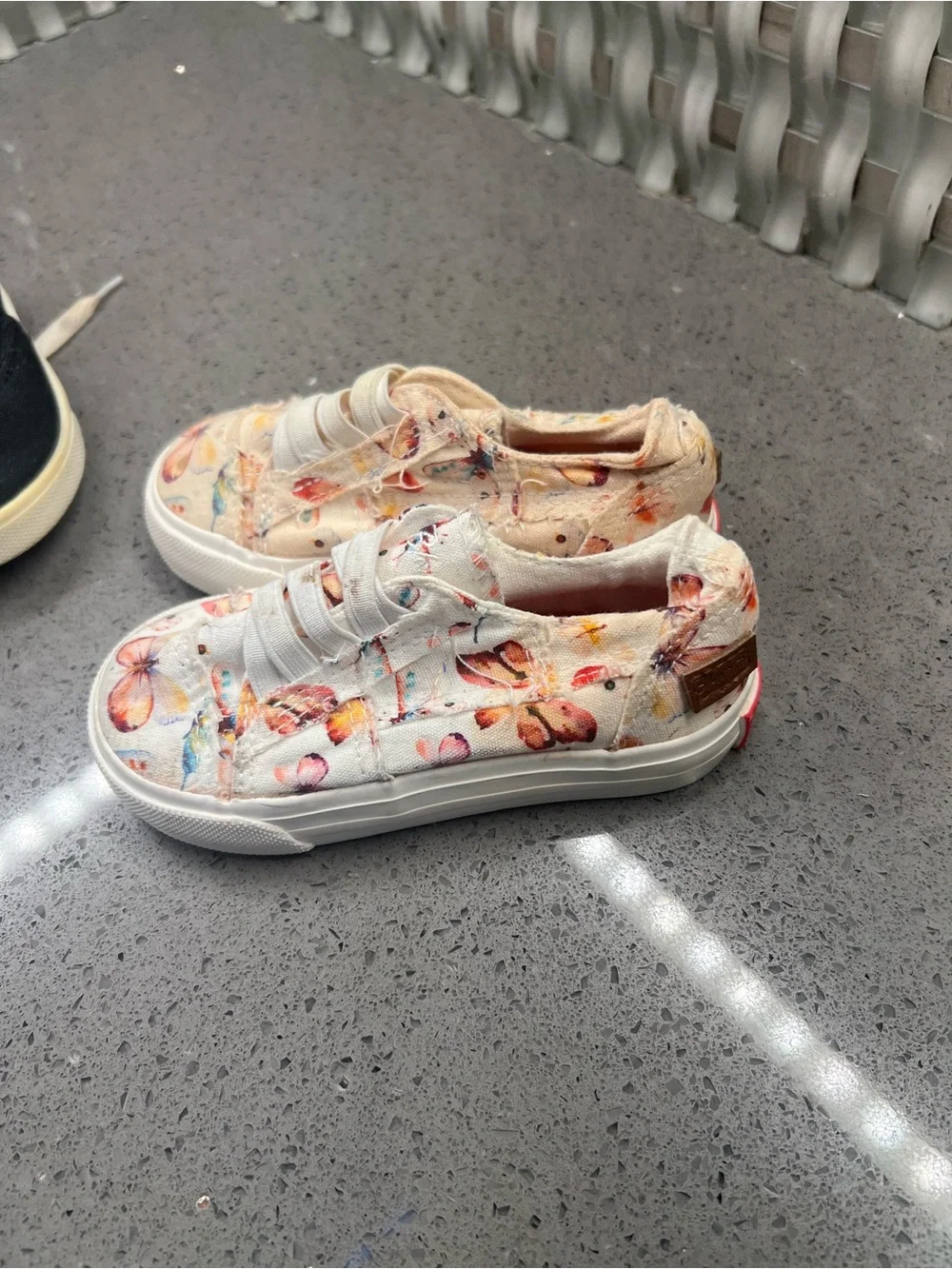 Kids Black Canvas Lace-Up Sneakers set of 3, size 7